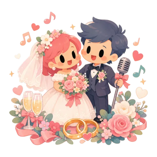 Wedding song keepsake illustration